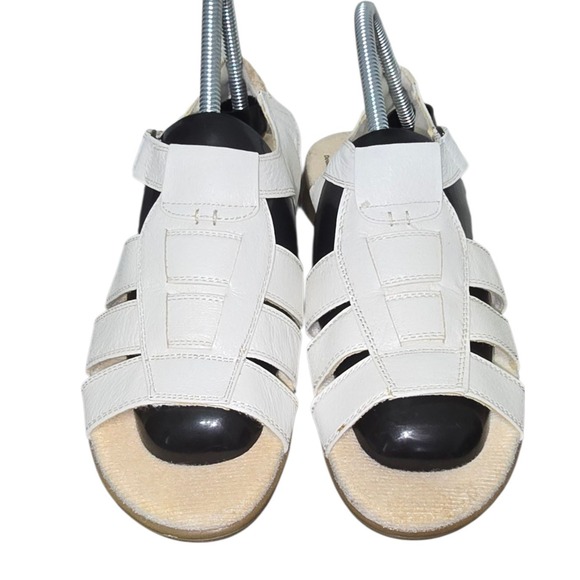 Dr. Scholls Womens Ladies Tan Leather Flats Strappy Sandals Shoes Size 6.5 Eu 37 - Picture 4 of 9